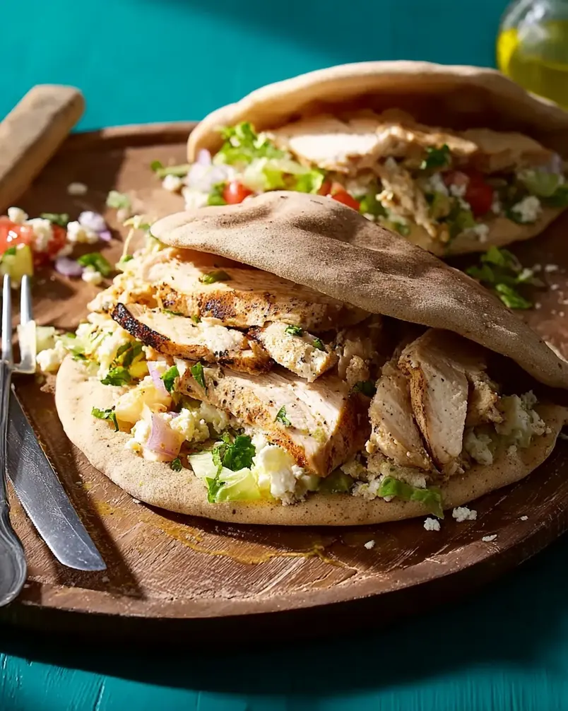 Mediterranean Chicken Pitas