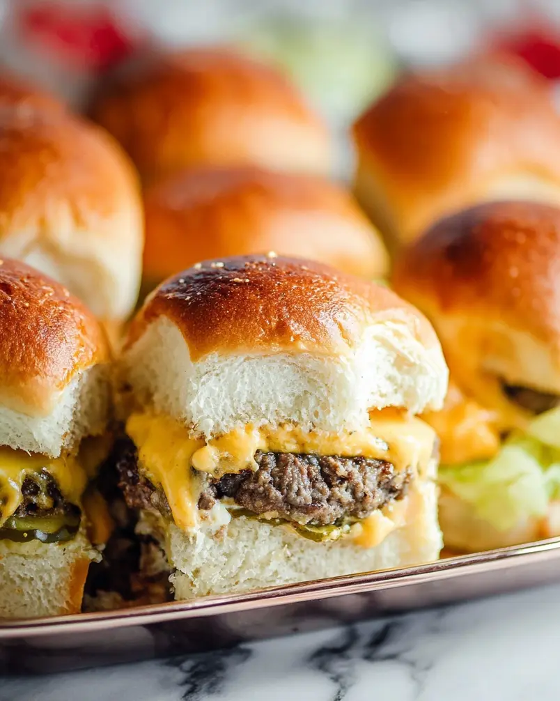 Hawaiian Roll Cheeseburger Sliders 2 Cooking process image